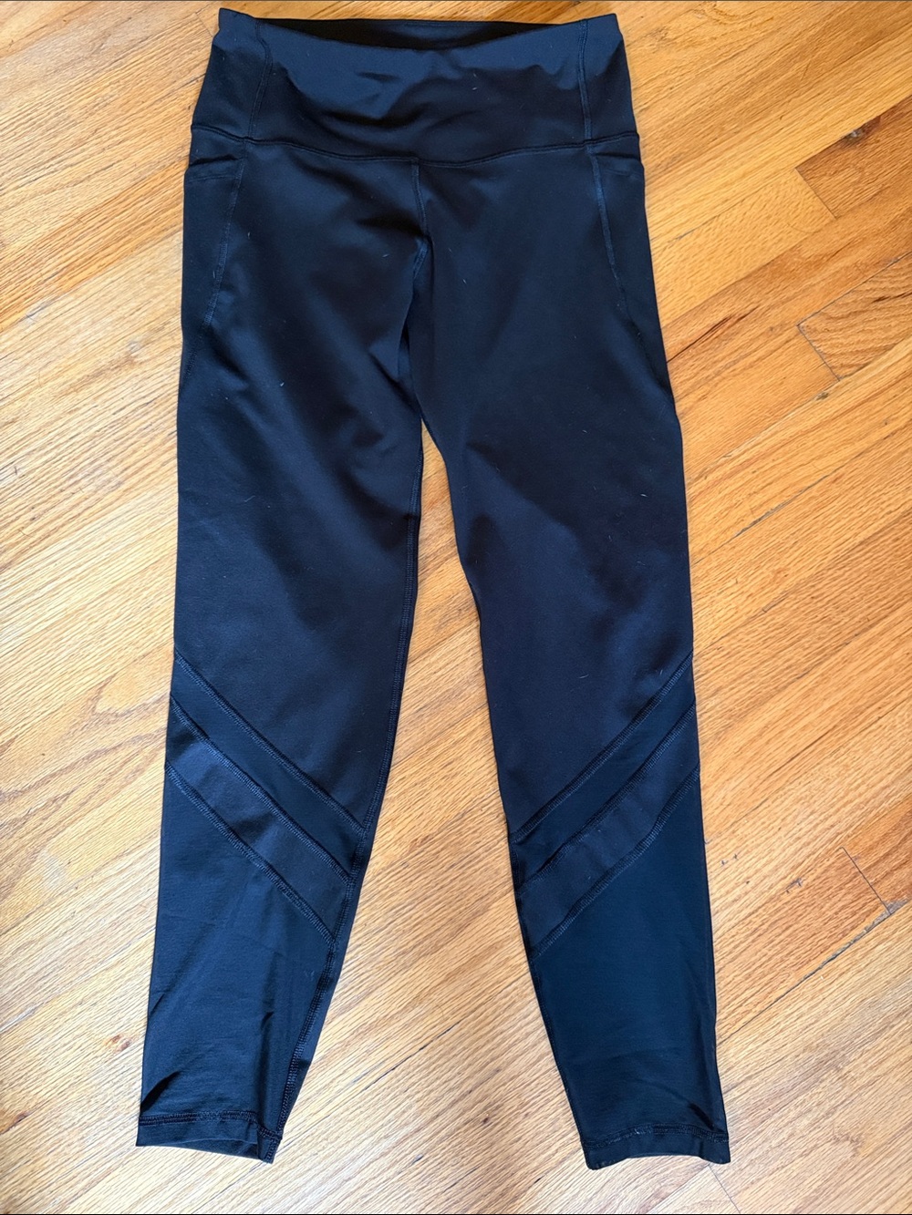 Old Navy Black Mesh-Insert Leggings